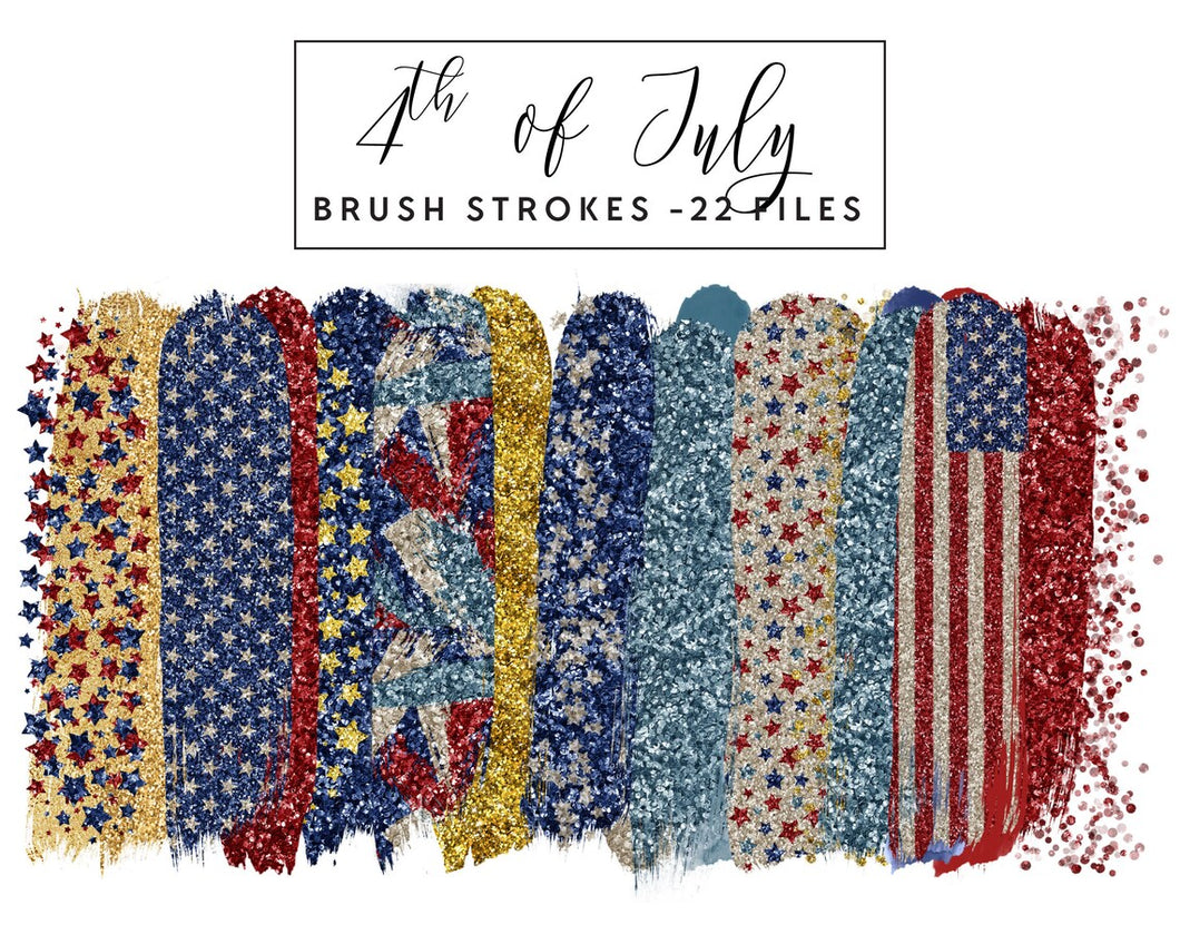 4th of July Brush Strokes