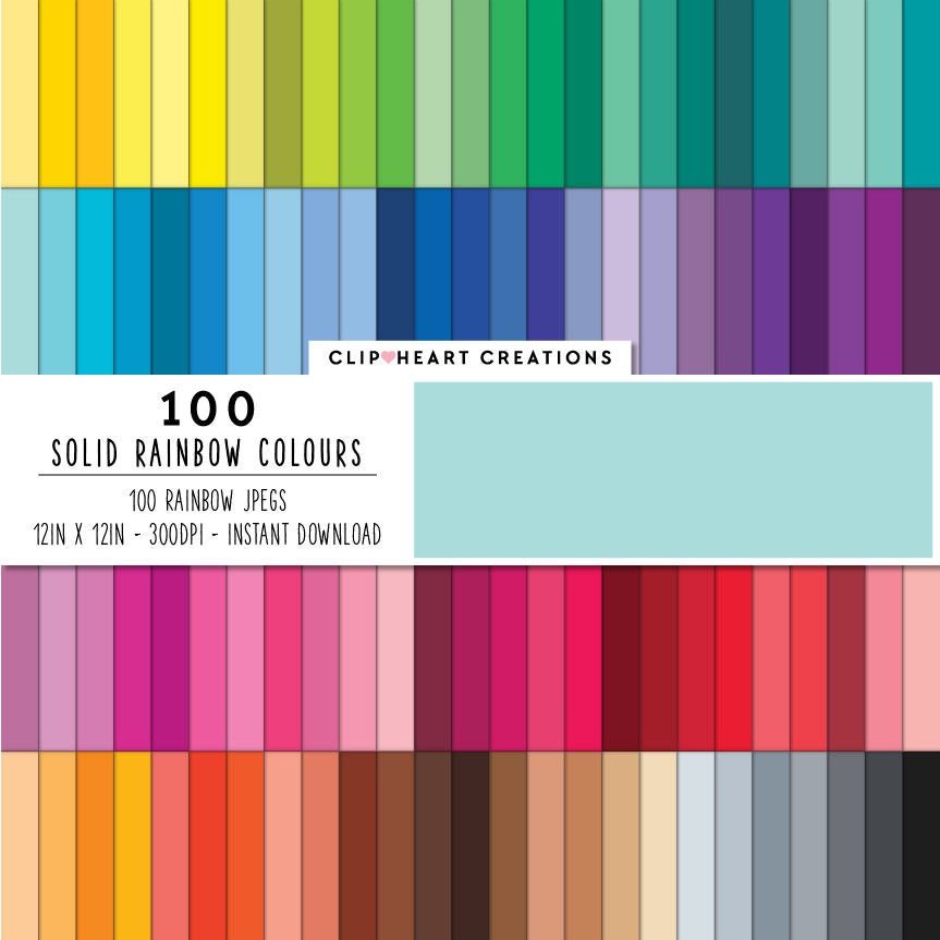 100 Solid Color Papers