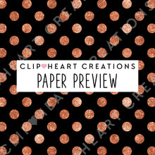 Load image into Gallery viewer, Copper &amp; Black Glitter Digital Papers
