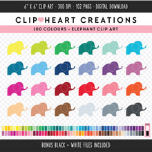 Load image into Gallery viewer, 100 Elephant Clip Art
