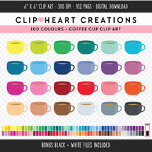 Load image into Gallery viewer, 100 Coffee Cup Clip Art
