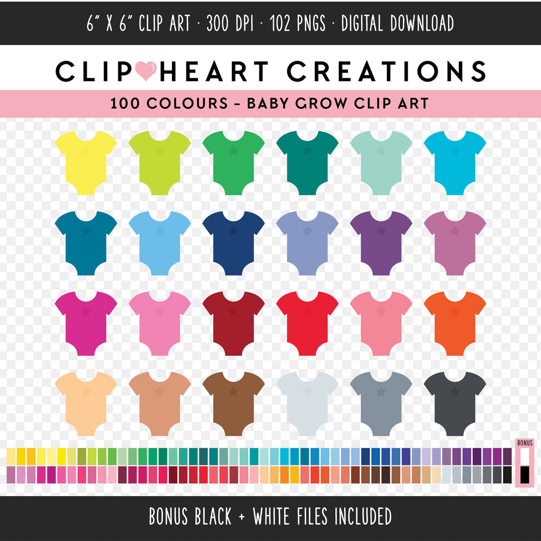 100 Baby Grow Clip Art