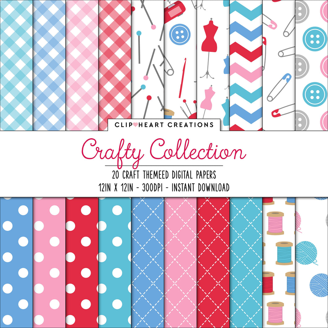 Sewing and Craft Digital Papers