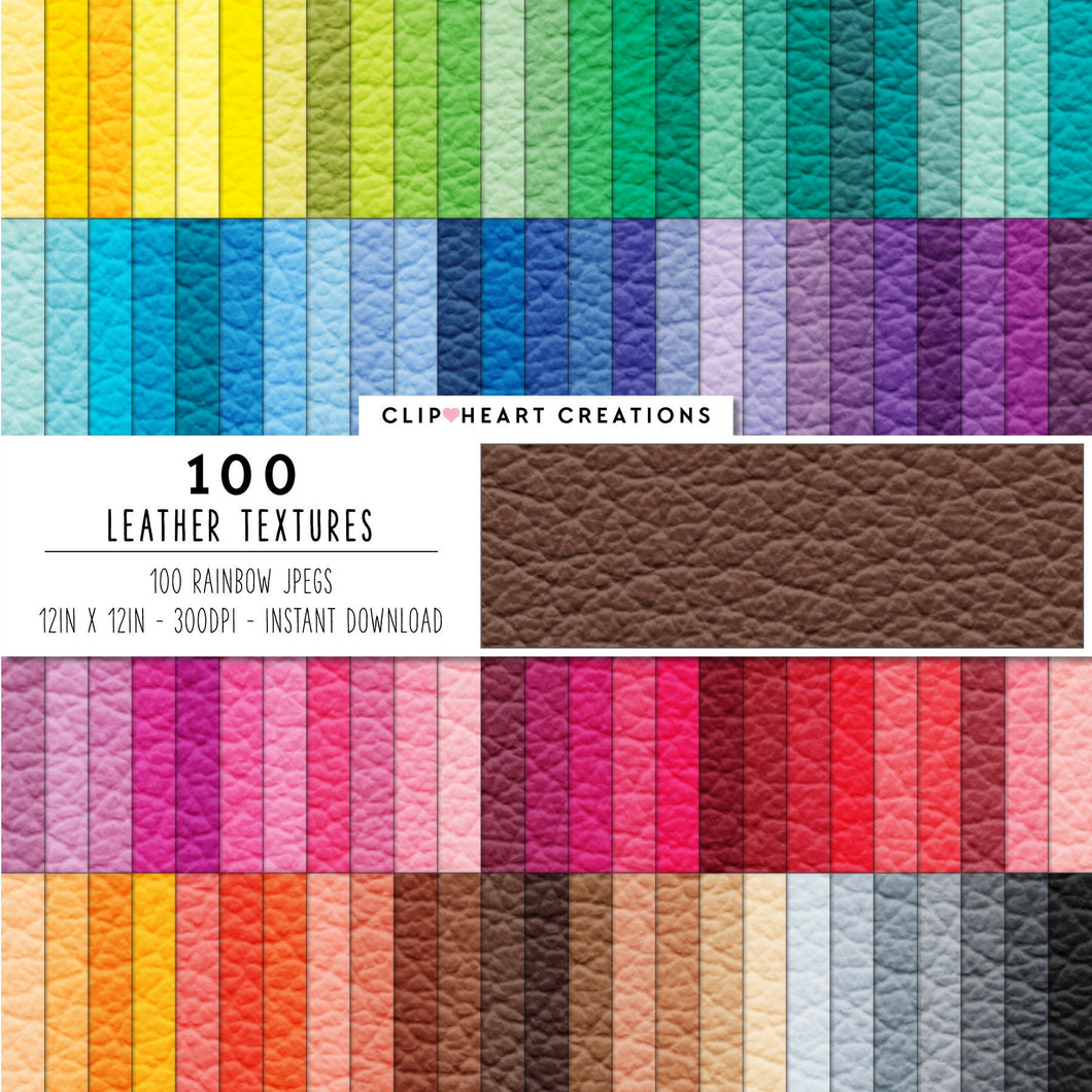 100 Leather Texture Digital Papers