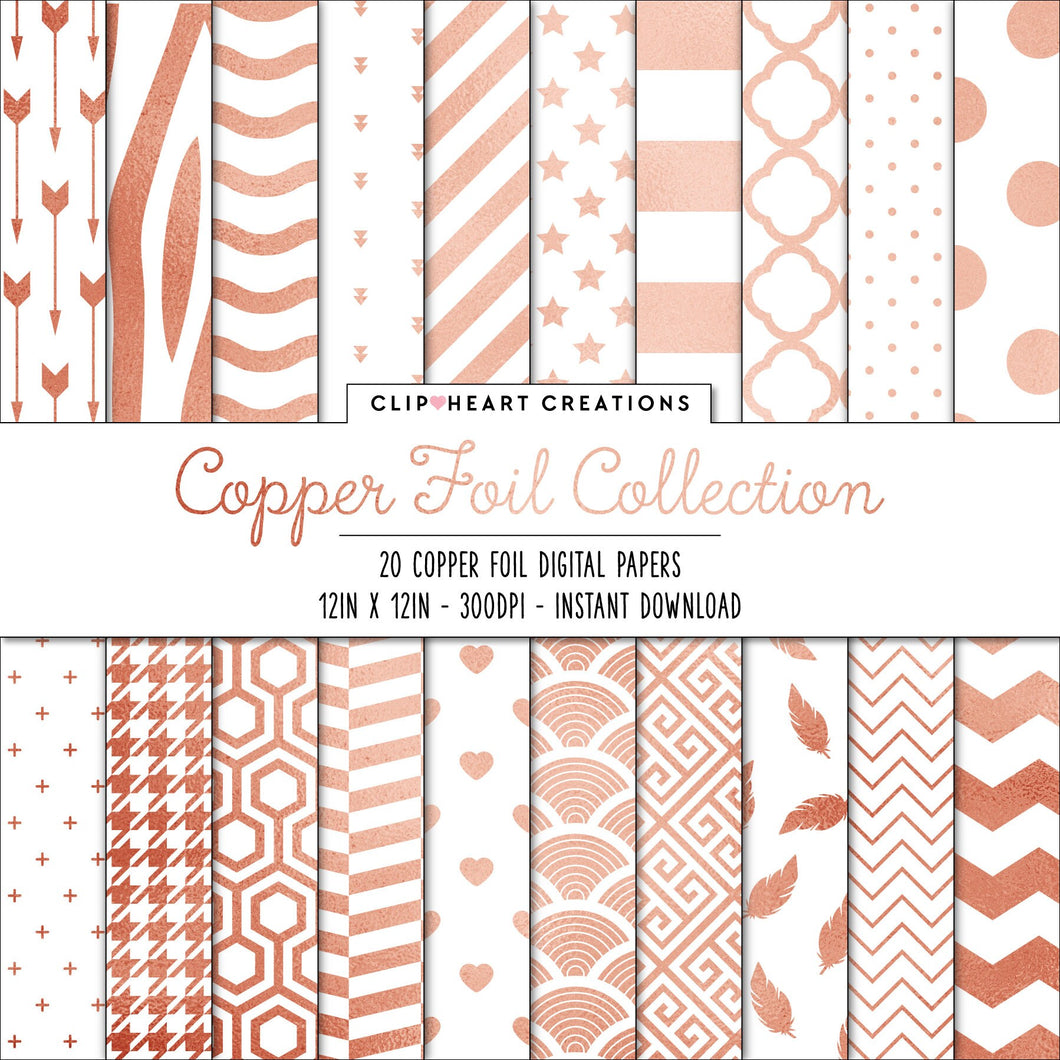 Copper Foil Pattern Papers