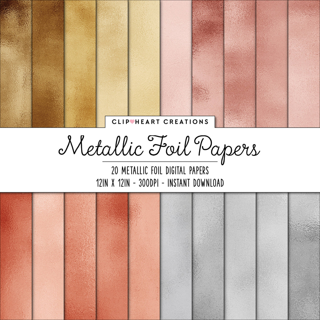 Metallic Foil Digital Papers