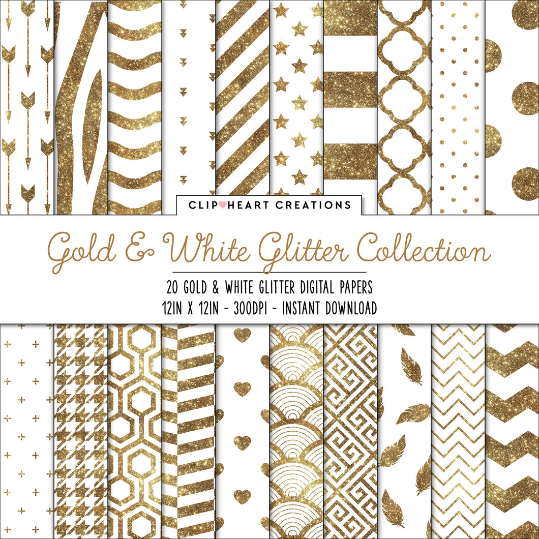 Gold Glitter Digital Papers