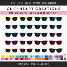 Load image into Gallery viewer, 100 Sunglasses Digital Clip Art
