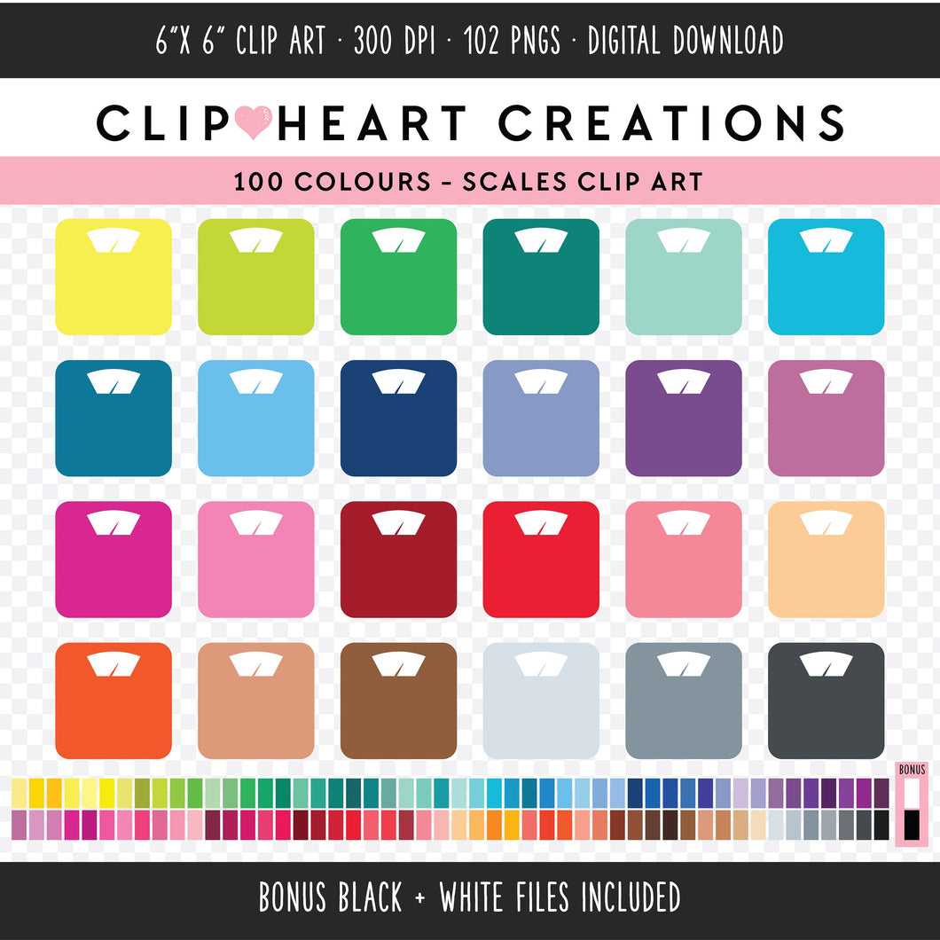 100 Scale Clip Art