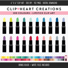 Load image into Gallery viewer, 100 Lipstick Digital Clip Art
