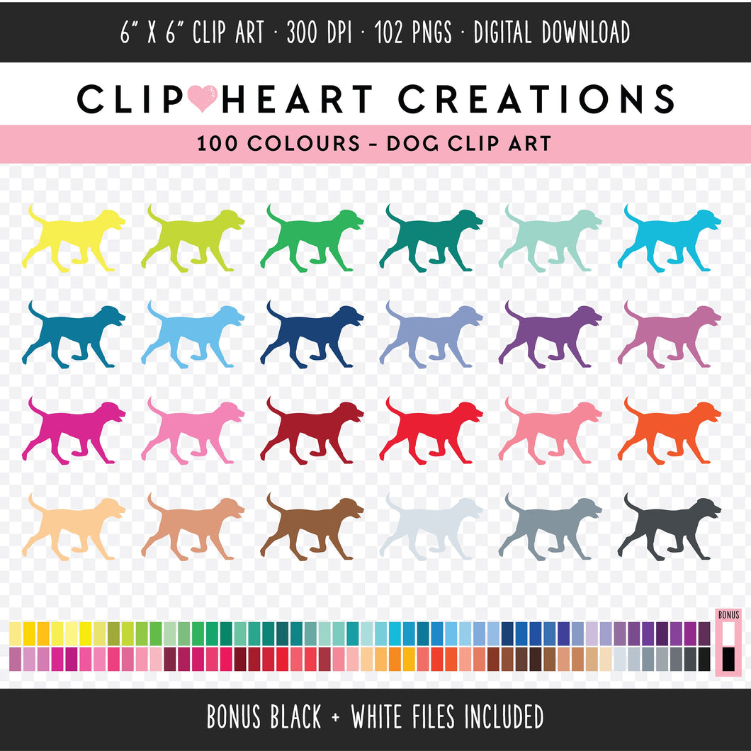 100 Dog Clip Art