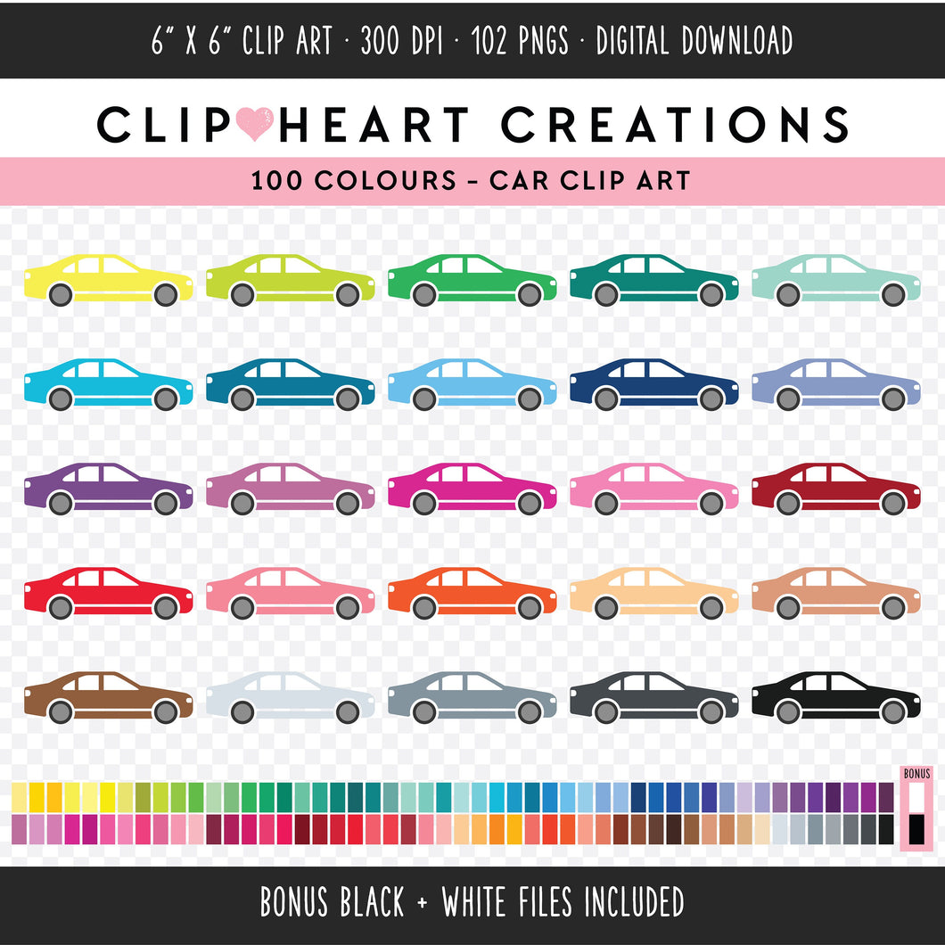 100 Car Clip Art