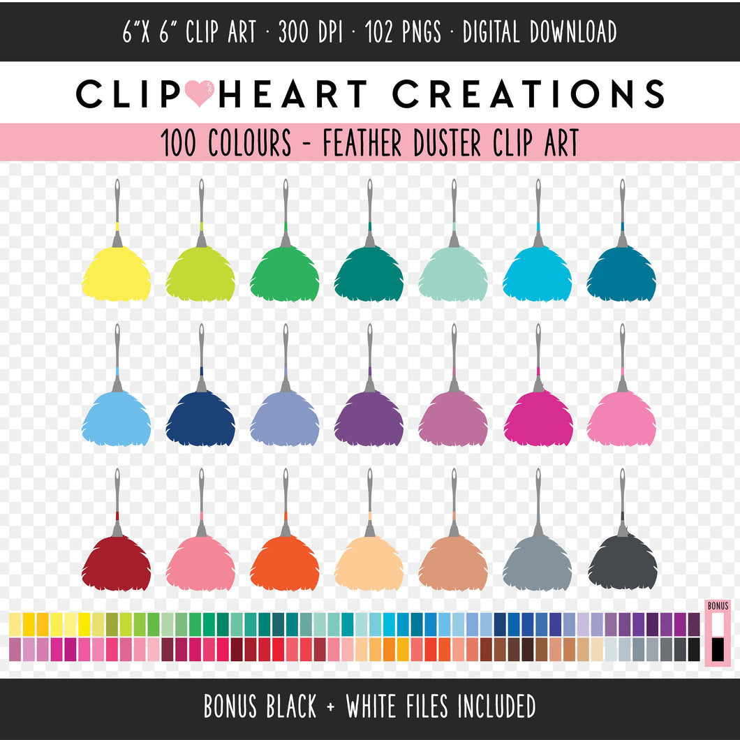 100 Feather Duster Clip Art