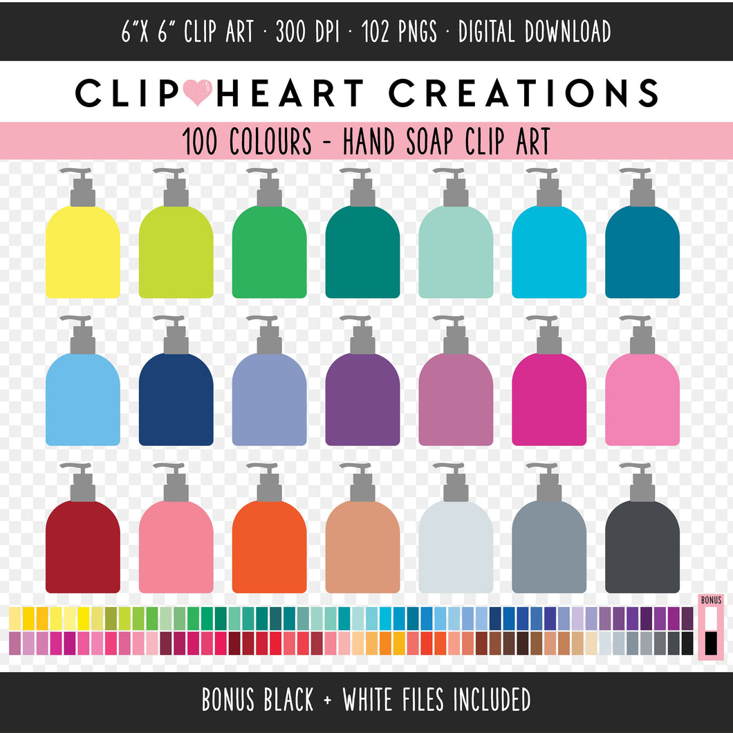 100 Hand Soap Clip Art