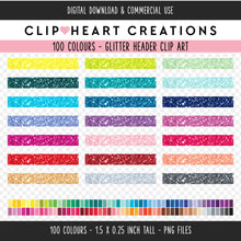 Load image into Gallery viewer, 100 Fine Glitter Header Clip Art
