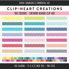 Load image into Gallery viewer, 100 Chevron Header Clip Art
