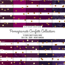 Load image into Gallery viewer, Pomegranate Confetti Sparkle Digital Papers
