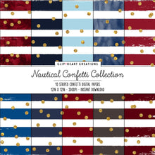 Load image into Gallery viewer, Nautical Confetti Sparkle Digital Papers
