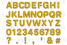 Load image into Gallery viewer, Gold Foil Balloon Alphabet Clip Art
