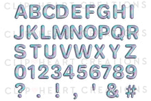 Load image into Gallery viewer, Holographic Foil Balloon Alphabet Clip Art
