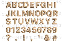 Load image into Gallery viewer, Champagne Foil Balloon Alphabet Clip Art
