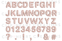 Load image into Gallery viewer, Rose Gold Foil Balloon Alphabet Clip Art
