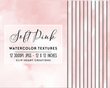 Load image into Gallery viewer, Pink Watercolor Digital Papers
