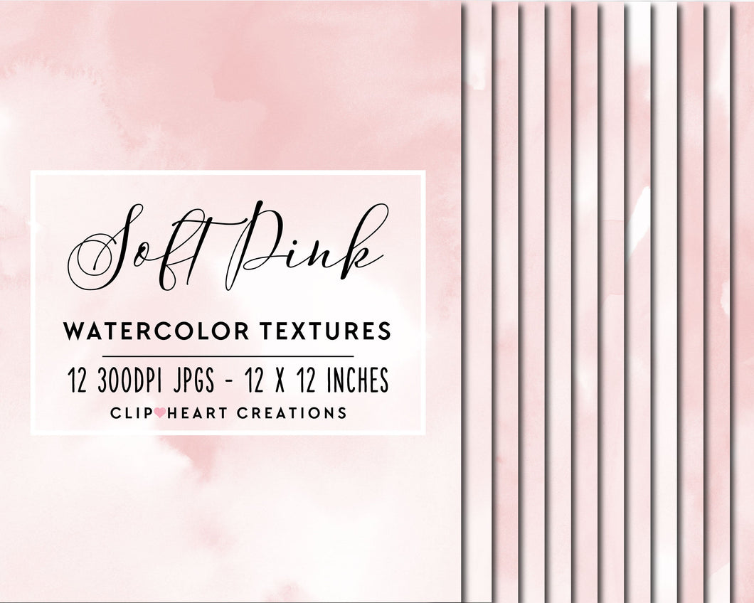 Pink Watercolor Digital Papers