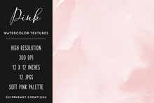 Load image into Gallery viewer, Pink Watercolor Digital Papers
