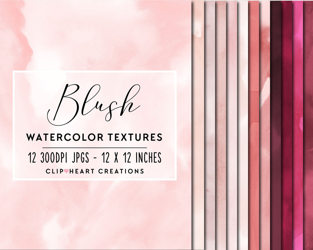 Blush Watercolor Digital Papers