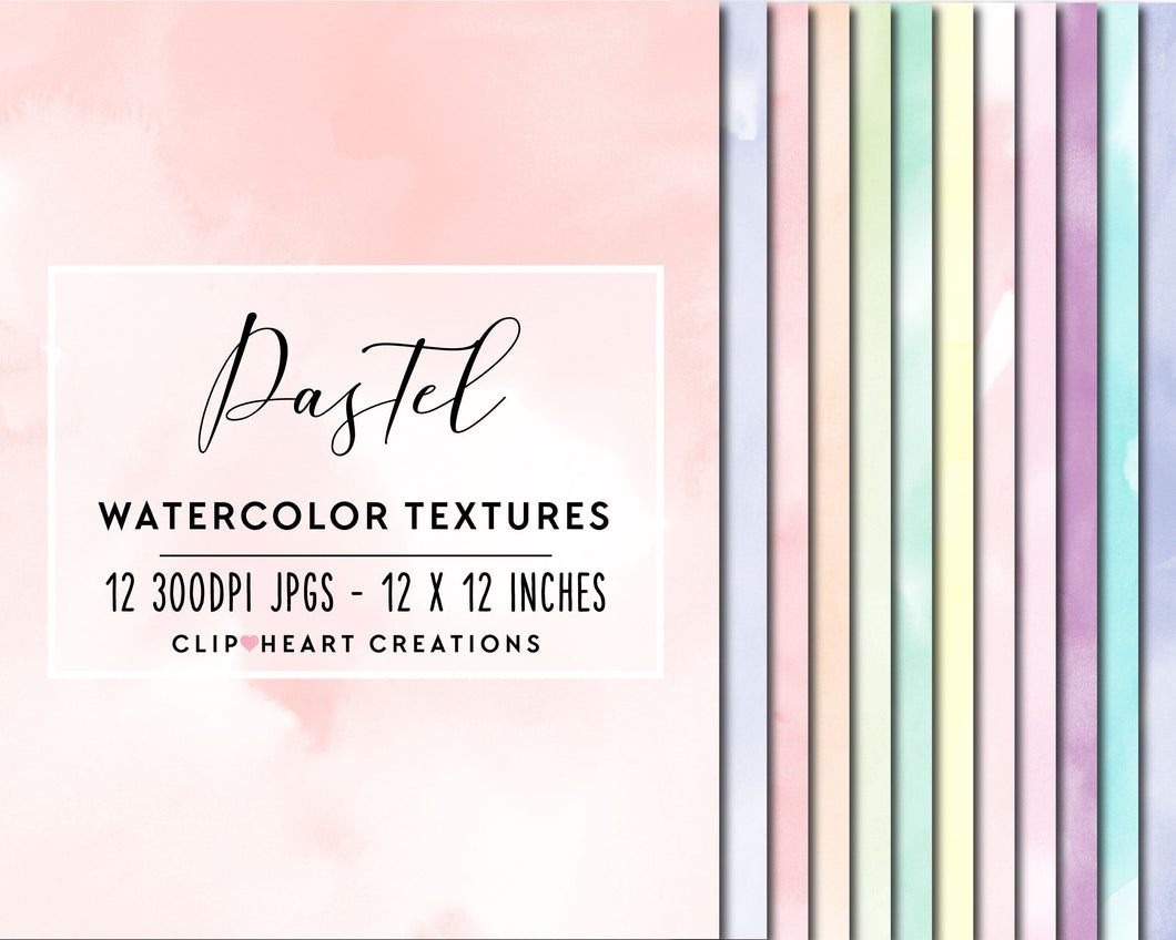 Pastel Watercolor Digital Papers