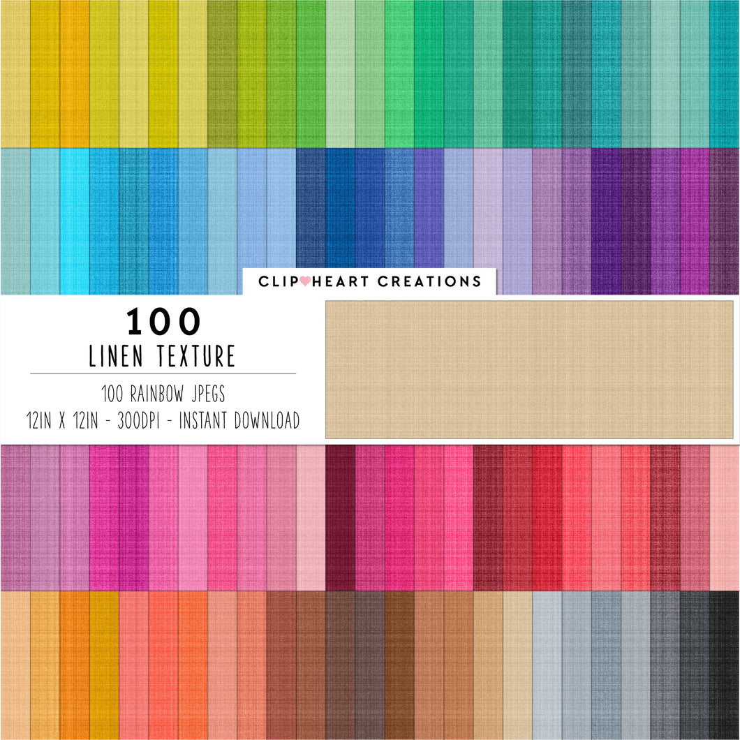 100 Linen Texture Digital Papers