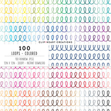 Load image into Gallery viewer, 100 Loops Pattern Digital Papers (Color)
