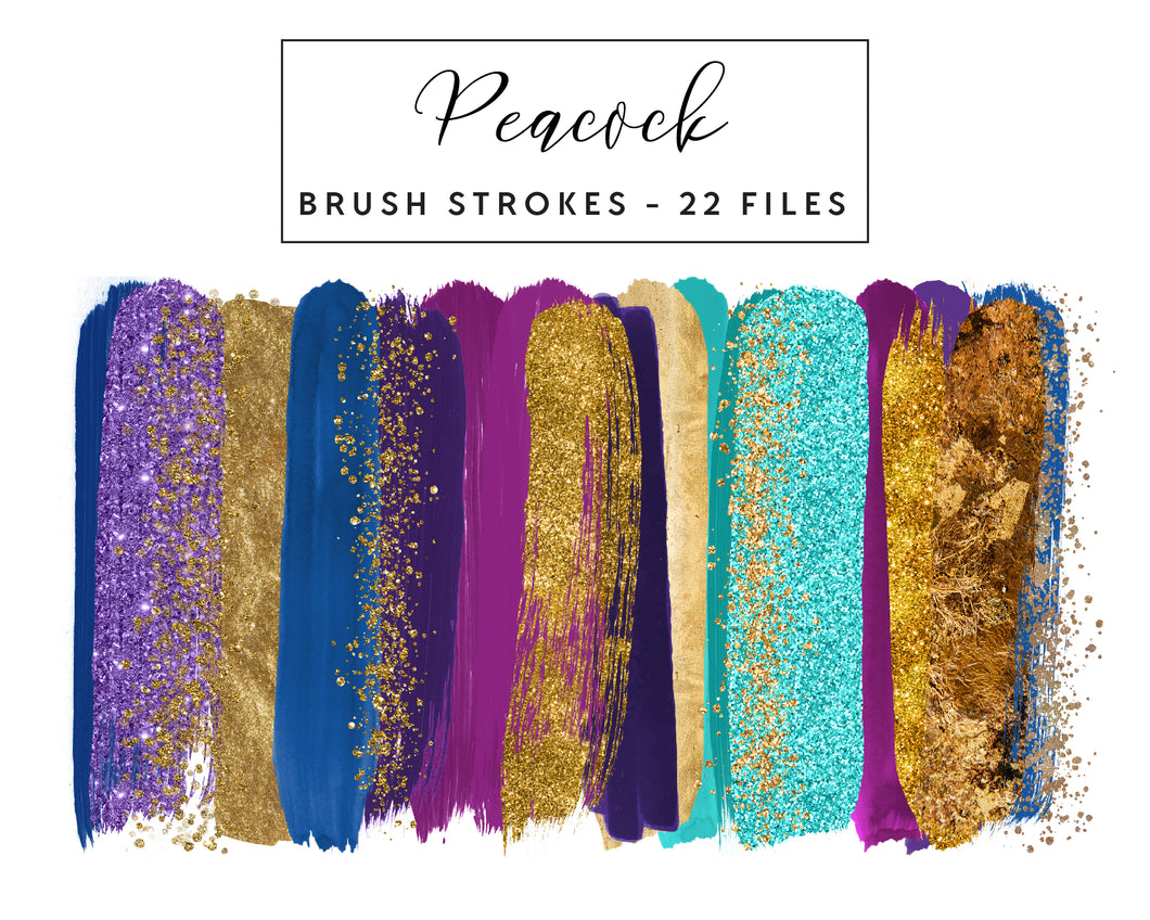 Peacock Brush Strokes