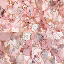 Load image into Gallery viewer, Pink and Gold Alcohol Ink Seamless Digital Papers
