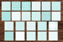 Load image into Gallery viewer, Aqua Scandi Doodle Papers
