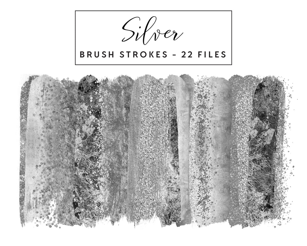 Silver Brush Strokes