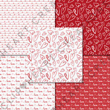 Load image into Gallery viewer, Valentines Day Red Digital Papers
