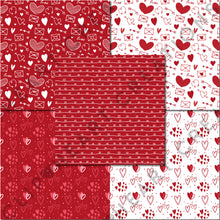 Load image into Gallery viewer, Valentines Day Red Digital Papers
