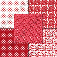 Load image into Gallery viewer, Valentines Day Red Digital Papers
