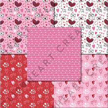 Load image into Gallery viewer, Valentines Day Pink and Red Digital Papers
