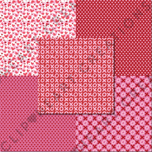 Load image into Gallery viewer, Valentines Day Pink and Red Digital Papers
