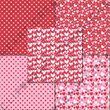 Load image into Gallery viewer, Valentines Day Pink and Red Digital Papers
